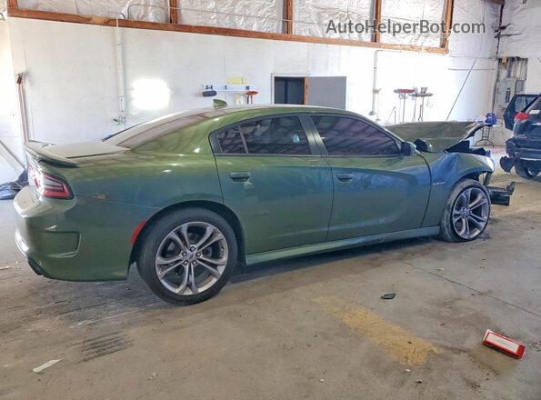 2C3CDXCTXMH656230 2021 DODGE CHARGER Green Հետևի աջ