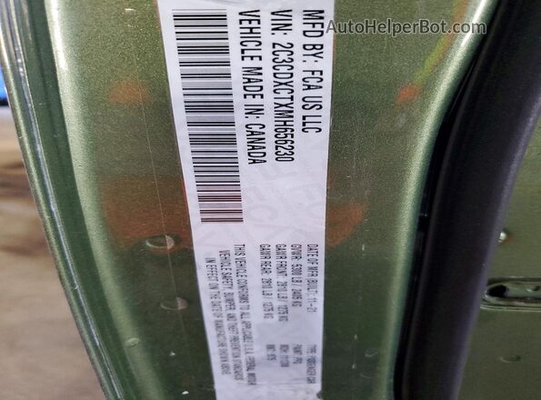 2C3CDXCTXMH656230 2021 DODGE CHARGER Green Շարժիչի բաժամունքի տեսք