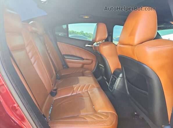 2C3CDXEJ2JH171135 2018 DODGE CHARGER Red Rear seats view