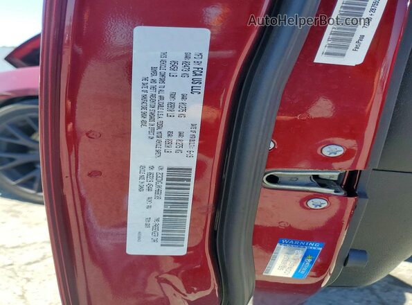 2C3CDXGJ0KH668103 2019 DODGE CHARGER Red Շարժիչի բաժամունքի տեսք