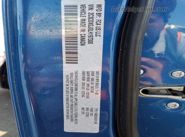 2C3CDXGJ0LH197300 2020 DODGE CHARGER Blue Widok komory silnika