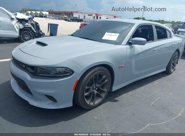 2C3CDXGJ0NH177874 2022 DODGE CHARGER Gray Առջևի ձախ երեք քառորդ տեսարան