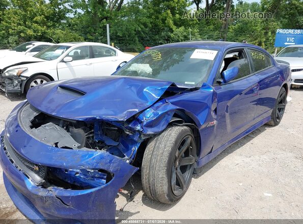 2C3CDXGJ1JH173097 2018 DODGE CHARGER Blue Front view