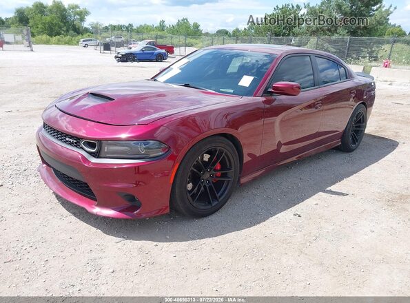 2C3CDXGJ1KH647082 2019 DODGE CHARGER Maroon Передня ліва чверть