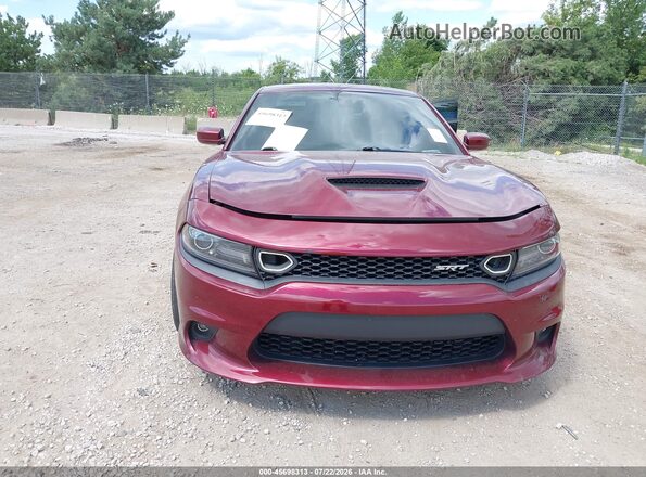 2C3CDXGJ1KH647082 2019 DODGE CHARGER Maroon Вид спереду