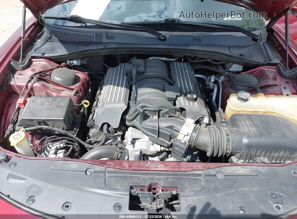 2C3CDXGJ1KH647082 2019 DODGE CHARGER Maroon Вид ззаду