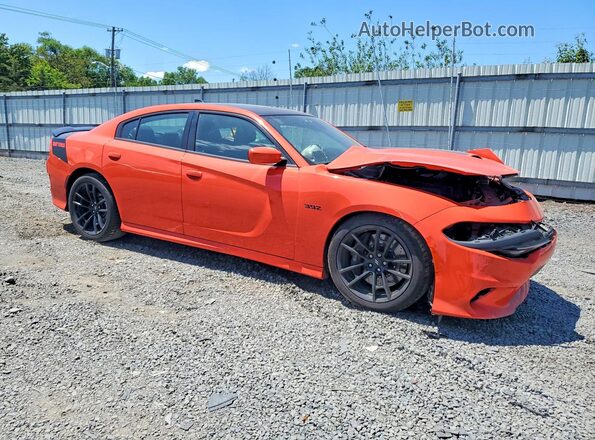 2C3CDXGJ1LH228084 2020 DODGE CHARGER Orange Delantero derecho