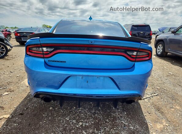 2C3CDXGJ1PH594519 2023 DODGE CHARGER Blue Вид ззаду