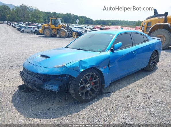 2C3CDXGJ2GH163946 2016 DODGE CHARGER Blue წინა მარცხენა ხედი სამი მეოთხედიდან