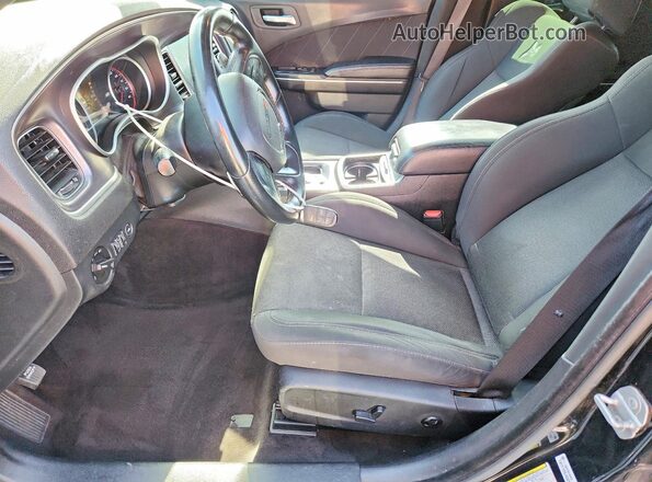 2C3CDXGJ2JH248051 2018 DODGE CHARGER Black წინა სალონის ხედი