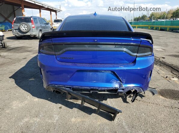 2C3CDXGJ2JH263410 2018 DODGE CHARGER Blue Rear view