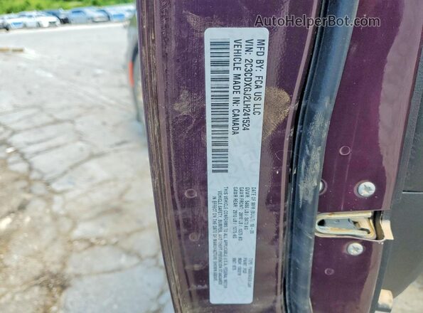 2C3CDXGJ2LH241524 2020 DODGE CHARGER Purple Vista del compartimento del motor