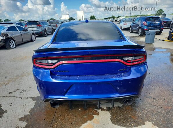 2C3CDXGJ2MH618404 2021 DODGE CHARGER Blue Вид ззаду