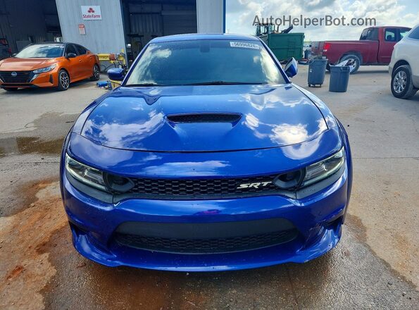 2C3CDXGJ2MH618404 2021 DODGE CHARGER Blue Вид спереду