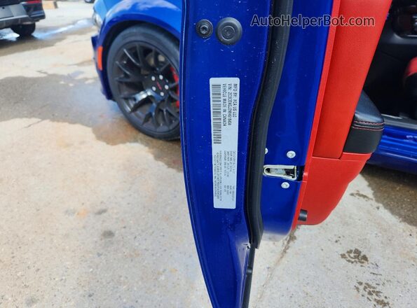 2C3CDXGJ2MH618404 2021 DODGE CHARGER Blue Вид наклейки з VIN-кодом
