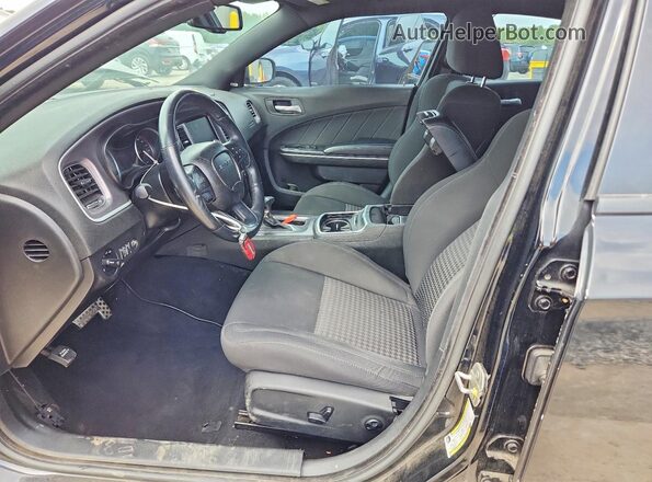 2C3CDXGJ3KH552930 2019 DODGE CHARGER Black Widok wnętrza z przodu