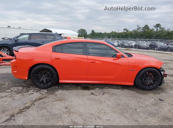 2C3CDXGJ3KH692332 2019 DODGE CHARGER Оранжевый Панорамный вид салона 360°