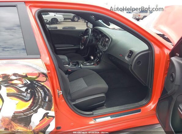 2C3CDXGJ4LH240908 2020 DODGE CHARGER Orange Вид салону спереду