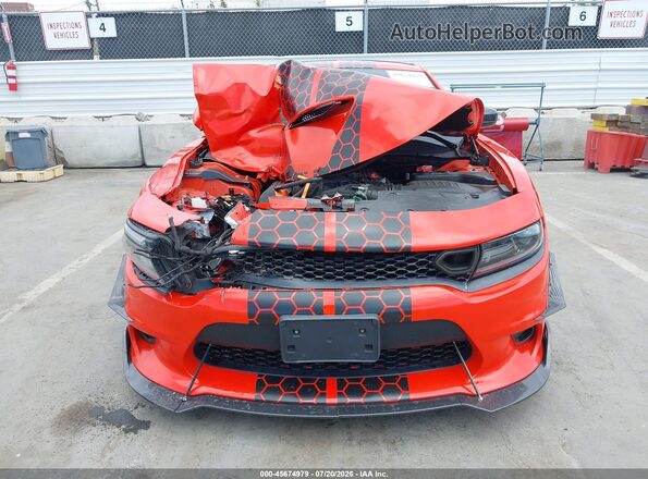 2C3CDXGJ4LH240908 2020 DODGE CHARGER Orange Вид щитка приладів
