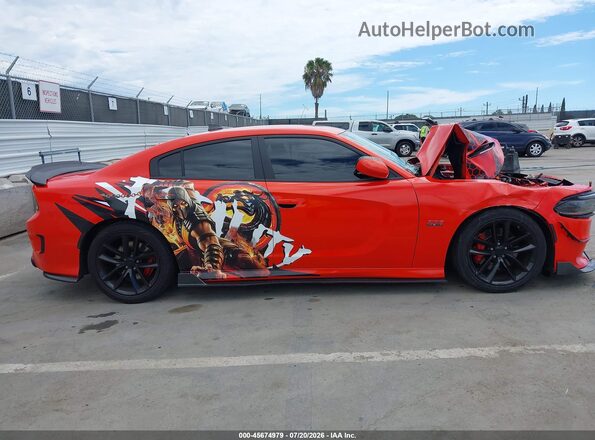 2C3CDXGJ4LH240908 2020 DODGE CHARGER Orange Вид задньої частини салону