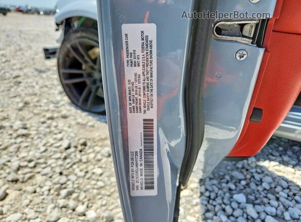 2C3CDXGJ4NH117208 2022 DODGE CHARGER Gray Vista de la etiqueta del VIN