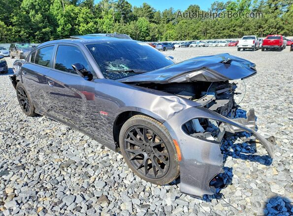 2C3CDXGJ4NH261695 2022 DODGE CHARGER Gray Delantero derecho