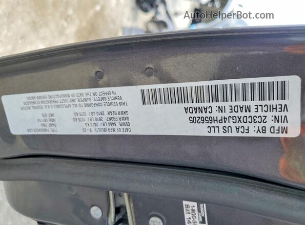 2C3CDXGJ4PH656205 2023 DODGE CHARGER Gray VIN კოდის სტიკერის ხედი