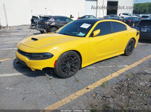 2C3CDXGJ5HH634456 2017 DODGE CHARGER Yellow Առջևի ձախ երեք քառորդ տեսարան
