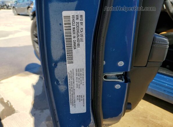 2C3CDXGJ5LH221851 2020 DODGE CHARGER Blue Շարժիչի բաժամունքի տեսք