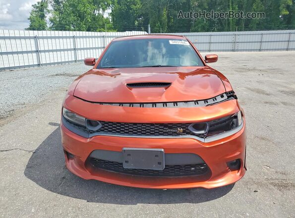 2C3CDXGJ5LH240755 2020 DODGE CHARGER Orange Front view