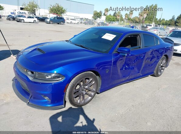 2C3CDXGJ5NH211193 2022 DODGE CHARGER Синий Передняя левая четверть