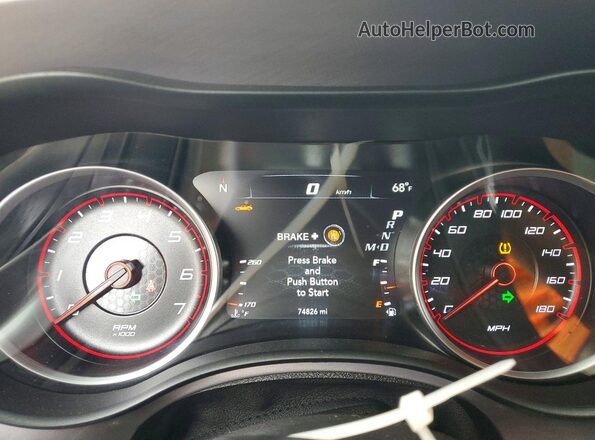 2C3CDXGJ5NH268073 2022 DODGE CHARGER Red Instrument cluster view