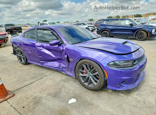 2C3CDXGJ6KH646493 2019 DODGE CHARGER Purple Front right