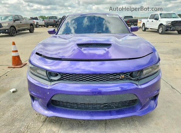 2C3CDXGJ6KH646493 2019 DODGE CHARGER Purple Front view