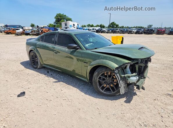 2C3CDXGJ6MH643919 2021 DODGE CHARGER Зеленый Передняя правая четверть