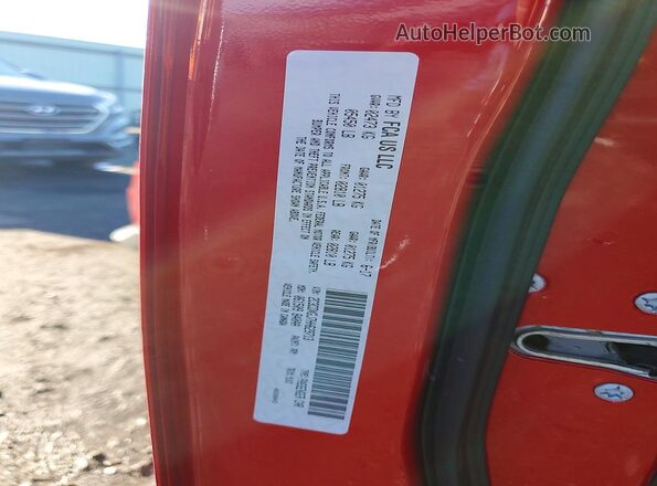2C3CDXGJ7HH629713 2017 DODGE CHARGER Red Widok naklejki z numerem VIN