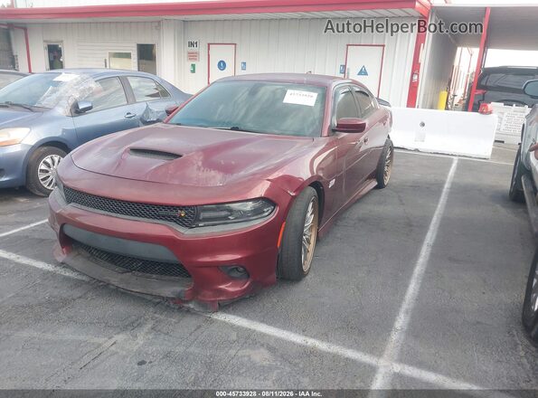 2C3CDXGJ7JH314903 2018 DODGE CHARGER Burgundy წინა მარცხენა ხედი სამი მეოთხედიდან
