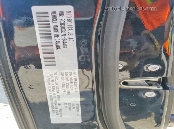 2C3CDXGJ7LH244418 2020 DODGE CHARGER Black VIN sticker view