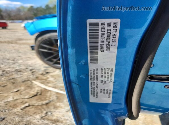 2C3CDXGJ7PH650706 2023 DODGE CHARGER Blue Vista de la etiqueta del VIN