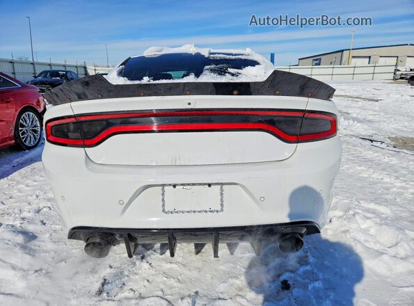 2C3CDXGJ8GH234485 2016 DODGE CHARGER White Вид ззаду