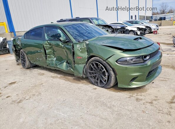 2C3CDXGJ8LH192250 2020 DODGE CHARGER Green Delantero derecho