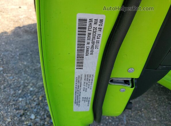 2C3CDXGJ8PH631016 2023 DODGE CHARGER Green Widok komory silnika