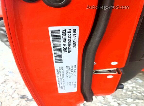 2C3CDXGJ9MH563336 2021 DODGE CHARGER Оранжевый Вид подкапотного пространства