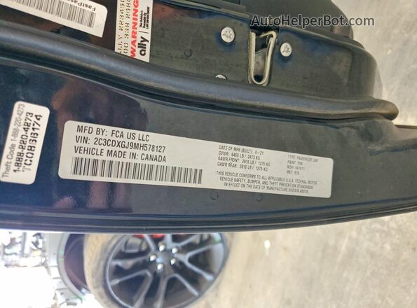 2C3CDXGJ9MH578127 2021 DODGE CHARGER Black Շարժիչի բաժամունքի տեսք