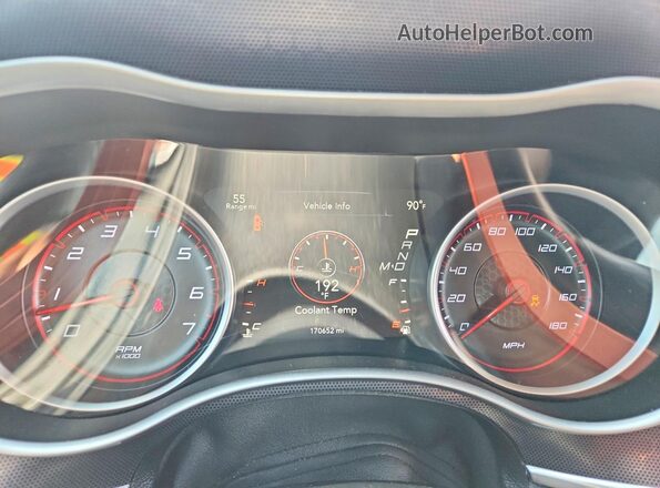 2C3CDXGJXGH215842 2016 DODGE CHARGER White Вид щитка приладів