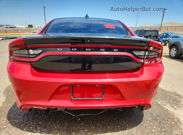 2C3CDXGJXHH533316 2017 DODGE CHARGER Red Rear view