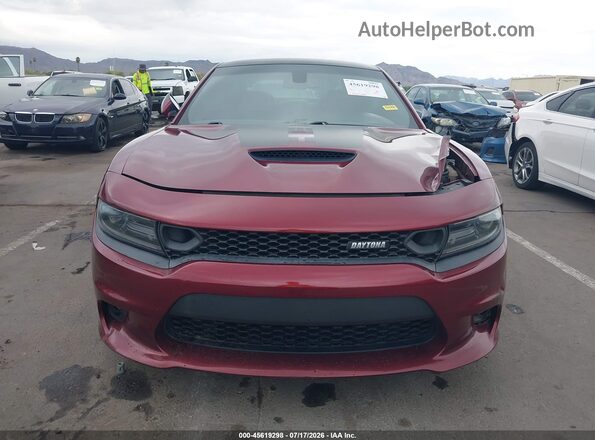 2C3CDXGJXKH619264 2019 DODGE CHARGER Темно-бордовый Вид задней части салона