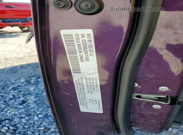 2C3CDXGJXNH112448 2022 DODGE CHARGER Purple Vista de la etiqueta del VIN