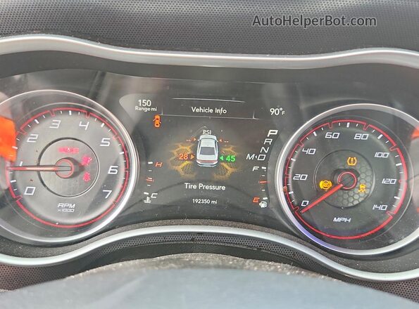 2C3CDXHG0GH132455 2016 DODGE CHARGER White ხელსაწყოთა პანელის ხედი