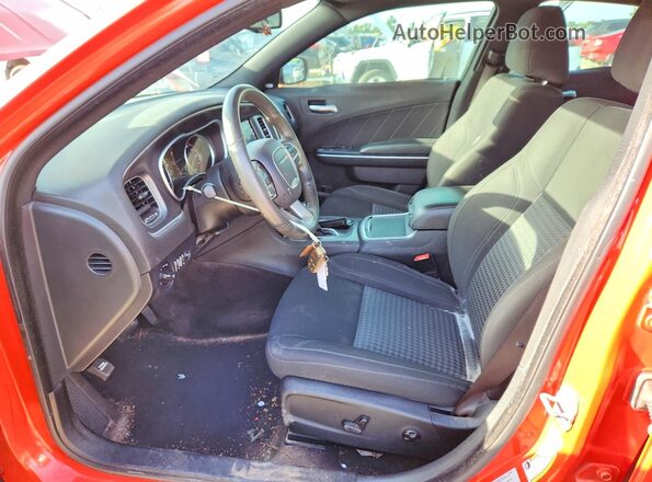 2C3CDXHG0HH575481 2017 DODGE CHARGER Orange Вид салону спереду